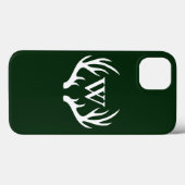Coques Case-Mate iPhone Monogramme personnalisé Rustique blanc cerf Antler (Verso (horizontal))