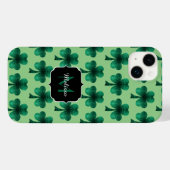 Coques Case-Mate iPhone Monogramme personnalisé Shamrock Emerald Green Spa (Verso (horizontal))