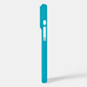 Coques Case-Mate iPhone Monogramme personnalisé Turquoise Élégant minimali (Verso / Gauche)