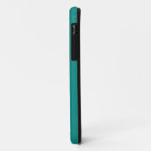 Coques Case-Mate iPhone Monogramme personnalisé Turquoise foncé (Dos/Gauche)