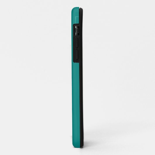 Coques Case-Mate iPhone Monogramme personnalisé Turquoise foncé (Dos/Gauche)