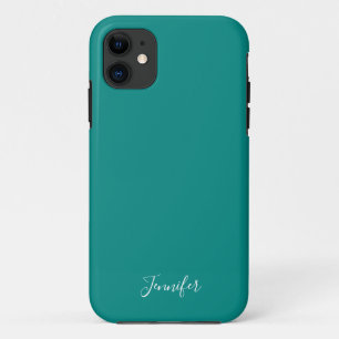 Case-Mate iPhone Case Monogramme personnalisé Turquoise foncé