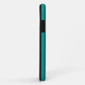Coques Case-Mate iPhone Monogramme personnalisé Turquoise foncé (Dos/Droite)
