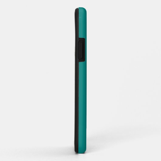 Coques Case-Mate iPhone Monogramme personnalisé Turquoise foncé (Dos/Droite)