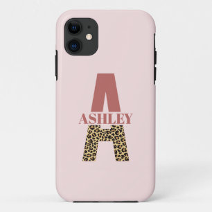 Case-Mate iPhone Case Monogramme personnalisé Un Empreinte de léopard ro
