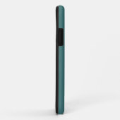 Coques Case-Mate iPhone monogramme personnalisé, vert aqua moderne (Dos/Droite)