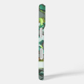 Coques Case-Mate iPhone Monogramme personnalisé vert brun abstrait nature  (Verso / Droite)