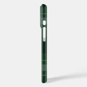 Coques Case-Mate iPhone Monogramme personnalisé vert foncé Plaid (Verso / Gauche)