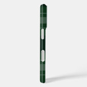 Coques Case-Mate iPhone Monogramme personnalisé vert foncé Plaid (Verso / Droite)