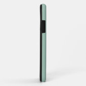 Coques Case-Mate iPhone monogramme personnalisé, vert sauge moderne (Dos/Droite)