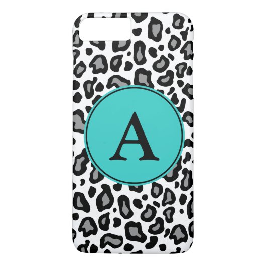 Coques Case-Mate iPhone Monogramme personnalisé White Leopard iPhone Plus (Dos)