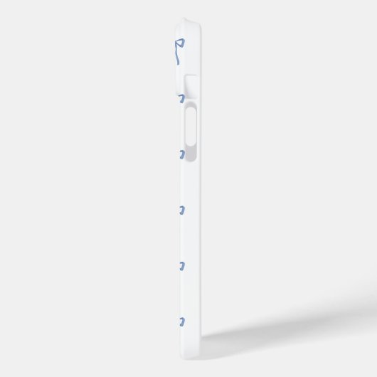 Coques Case-Mate iPhone Monogramme Petit Bow bleu (Verso / Gauche)