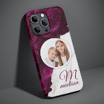 Coque Pour iPhone 14 Monogramme Photo Moderne Marbre Floral Nom personn<br><div class="desc">Monogramme Photo Moderne Marbre Floral Personnalisé Nom iPhone Boîtes dispose de votre photo préférée sur un arrière - plan de fleurs en marbre et violet. Personnalisez avec votre monogramme et votre nom personnalisés en modifiant le texte dans la zone de texte fournie. Conçu par ©Evco Studio www.zazzle.com/store/evcostudio</div>
