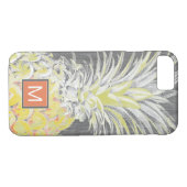 Coques Case-Mate iPhone Monogramme | Pinneapple jaune tropical (Dos (Horizontal))