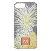 Coques Case-Mate iPhone Monogramme | Pinneapple jaune tropical (Dos)