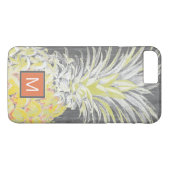 Coques Case-Mate iPhone Monogramme | Pinneapple jaune tropical (Dos (Horizontal))