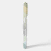 Coques Case-Mate iPhone Monogramme Plaid Pastel Bleu Turquoise Jaune Vert (Verso / Droite)