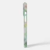 Coques Case-Mate iPhone Monogramme plaid pastel vert gris jaune turquoise (Verso / Gauche)