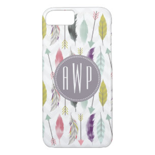 Case-Mate iPhone Case Monogramme Plumes et flèches