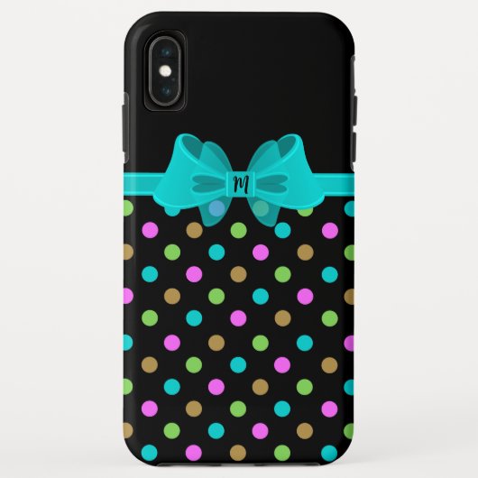 Coques Case-Mate iPhone Monogramme Pois Girly Chic (Dos)