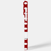 Coques Case-Mate iPhone Monogramme pois Rouge Blanc tendance (Verso / Gauche)