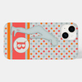 Coques Case-Mate iPhone Monogramme Pois unique Lady Golfer (Verso (horizontal))