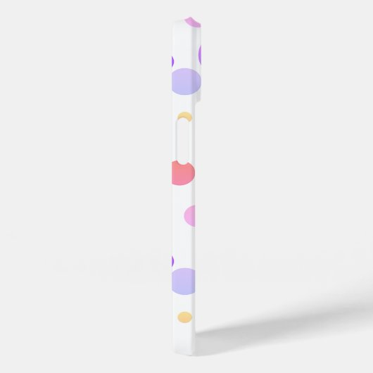 Coques Case-Mate iPhone Monogramme Polka Dot Purple Lilac Ombre (Verso / Droite)