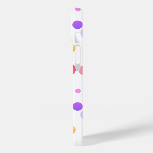 Coques Case-Mate iPhone Monogramme Polka Dot Purple Lilac Ombre (Verso / Gauche)