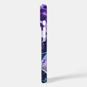 Coques Case-Mate iPhone Monogramme poster de animal léopard rose violet gi (Verso / Gauche)