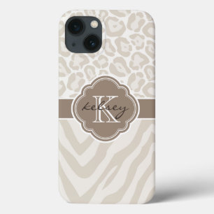 iPhone 13 Coque Monogramme Poster de animal neutre