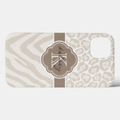 Coques Case-Mate iPhone Monogramme Poster de animal neutre (Verso (horizontal))