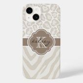 Coques Case-Mate iPhone Monogramme Poster de animal neutre (Verso)