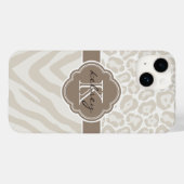 Coques Case-Mate iPhone Monogramme Poster de animal neutre (Verso (horizontal))