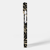 Coques Case-Mate iPhone Monogramme Poster de animal noir beige (Verso / Gauche)