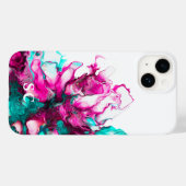 Coques Case-Mate iPhone Monogramme Premier couleur marbre rose Art moderne (Verso (horizontal))