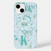 Coques Case-Mate iPhone monogramme psychédélique vert menthe (Verso)