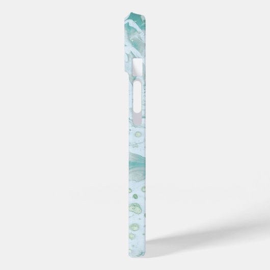 Coques Case-Mate iPhone monogramme psychédélique vert menthe (Verso / Gauche)