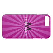Coques Case-Mate iPhone Monogramme Purple Funple Rayons Solaires Rétro (Dos (Horizontal))