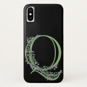 Coques Case-Mate iPhone Monogramme Q Lavande Eucalyptus (Dos)
