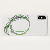 Coques Case-Mate iPhone Monogramme Q Lavande Eucalyptus (Dos (Horizontal))