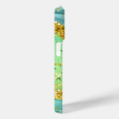 Coques Case-Mate iPhone Monogramme R Aqua Lime Gold Marbre Imaginaire Drop (Verso / Droite)