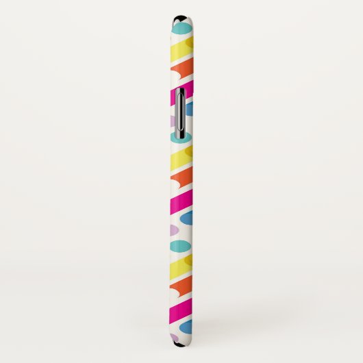 Coques Case-Mate iPhone Monogramme Rainbow Diagonal Lines Motif Pop Art (Dos/Droite)