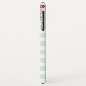 Coques Case-Mate iPhone Monogramme rayé Bunny de Pâques (Dos/Gauche)