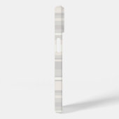 Coques Case-Mate iPhone Monogramme rayures beiges (Verso / Droite)