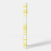 Coques Case-Mate iPhone Monogramme rayures jaunes citron (Verso / Droite)
