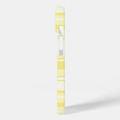 Coques Case-Mate iPhone Monogramme rayures jaunes citron (Verso / Gauche)