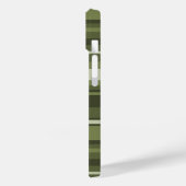 Coques Case-Mate iPhone Monogramme rayures vert olive (Verso / Gauche)