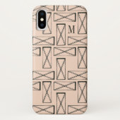 Coques Case-Mate iPhone Monogramme | Rectangle géométrique X Design (Dos)