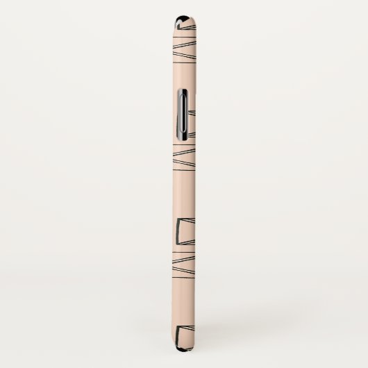 Coques Case-Mate iPhone Monogramme | Rectangle géométrique X Design (Dos/Droite)