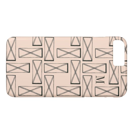 Coques Case-Mate iPhone Monogramme | Rectangle géométrique X Design (Dos (Horizontal))